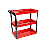Підкатний візок для інструментів на коліщатках Mar-pol M66604 універсальний візок з поличками для майстерні, фото 4