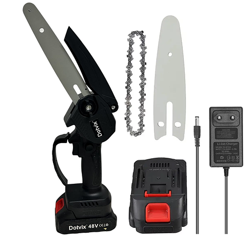 Аккумуляторная цепная пила 48V Lithium беспроводная мини электропила ...