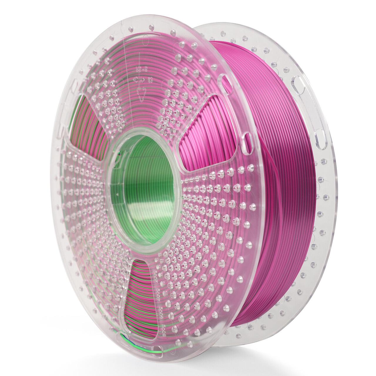 Пластик філамент SUNLU Silk PLA+ Tri-Color Blue Green Purple, Reusable Spool, 1kg