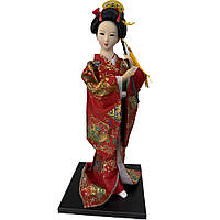 Лялька японська "Гейша з флейтою" 30 см червона (C5744)