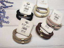 Резинка для волосся з намистиною, пара