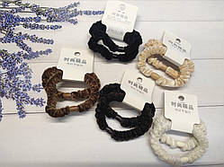 Резинка для волосся велюрова, пара