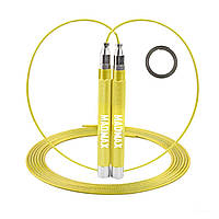 Скакалка швидкісна на підшипниках алюмінієва MadMax MFA-286 Speed jump rope Yellow