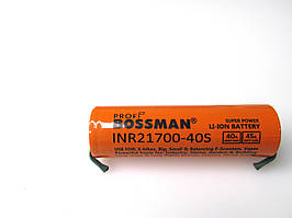 Акумулятор Bossman Profi 4000mAh Li-Ion 21700 3.7V з пелюстками для пайки