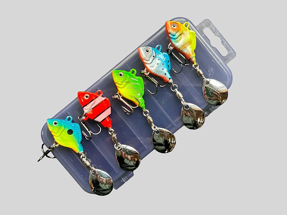 Набір Блесна Тейл-Спіннер Spro HS ASP Jiggin` Spinner 14g 5шт в коробці, фото 1