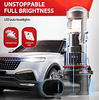 LED Лампа OPRAH HB4 9006 світлодіодна лінза з обманкою 6000K 12-32V за 1шт