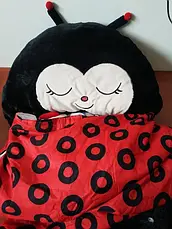 Дитячий спальний мішок плюшева іграшка подушка TOPA Божественне Корівка 120 см Червоний Baby sleeping bag Size S, фото 4