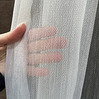 Готовий тюль на тасьмі 300на270см Тканина бамбук із люрексом Колір Молочний