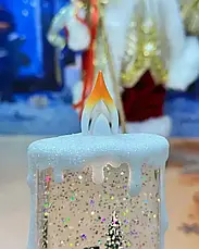 Новорічний музичний нічник-світильник XMAS wdl 23005c Музична свічка, фото 5