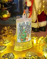 Новорічний музичний нічник-світильник XMAS wdl 23005c Музична свічка, фото 6