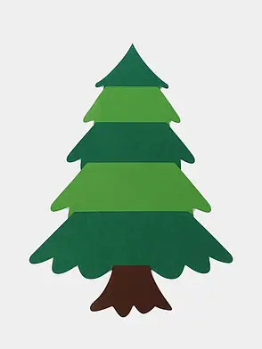 Дитяча Різдвяна ялинка з фетру Без іграшок Chrismas Free ялинка на стіну 95x70 см, фото 3