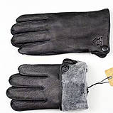 Чоловічі рукавиці із оленячої шкіри. Якісні м'які перчатки із натуральної шкіри, фото 3
