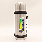Хромований термос 750 мл з чашкою та ручкою, Originals / Вакуумний термос для чаю та кави / Термос у похід, фото 3