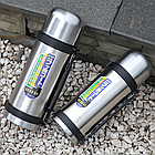 Хромований термос 750 мл з чашкою та ручкою, Originals / Вакуумний термос для чаю та кави / Термос у похід, фото 2