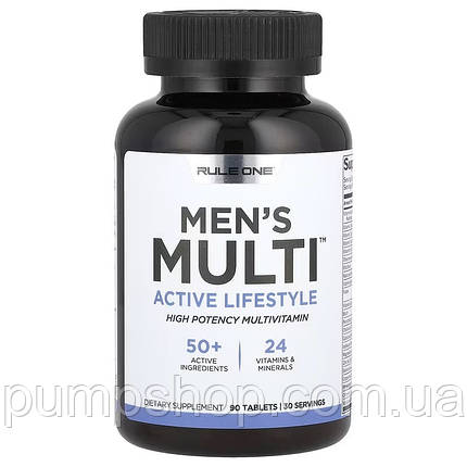 Вітаміни для чоловіків Rule1 Men's Multi Active Lifestyle 90 таб., фото 1
