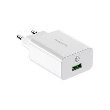Мережевий зарядний пристрій BOROFONE BA21A Long journey single port 18W  QC3.0 charger White