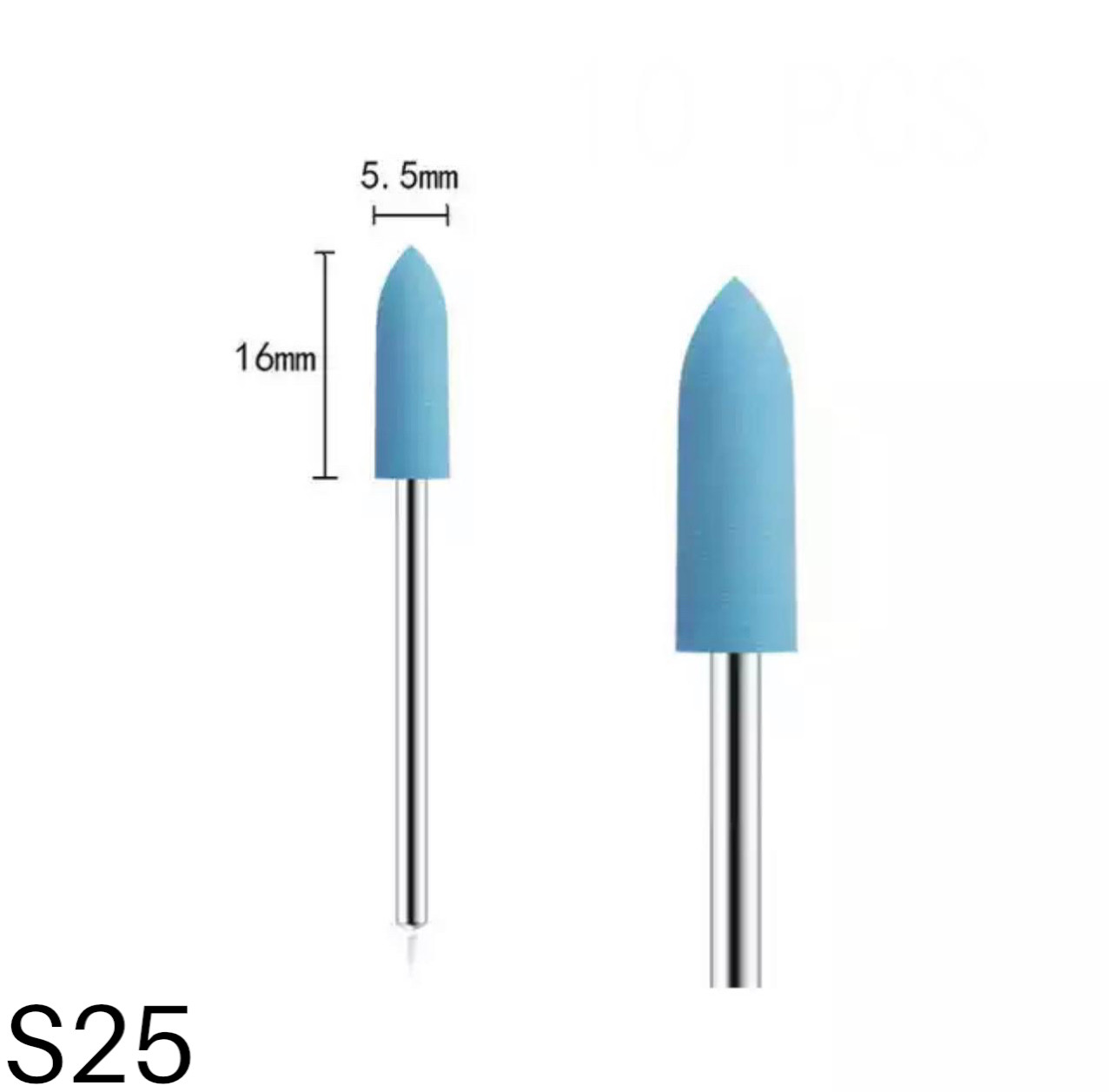 Фреза силіконова для шліфування та полірування нігтів і кутикули S25, фото 1