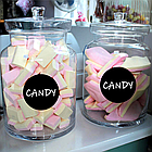 Набір наклейок на баночки для спецій 4см, 20шт, Чорні / Етикетки на банки для сипучих / Наклейки для приправ, фото 6