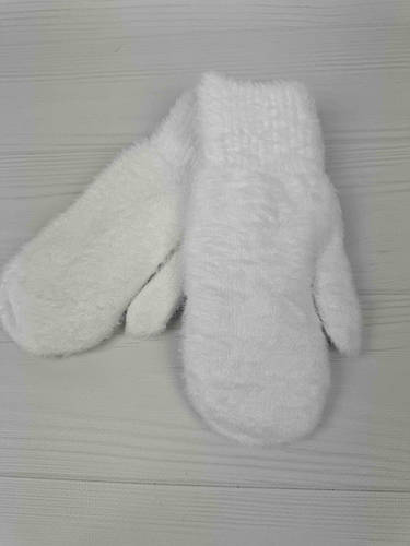 Тёплые чудесные белые женские зимние варежки на меху (ID#2408166357 ...