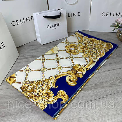 Хустка Celine шовкова з ручною підшивкою, фото 3
