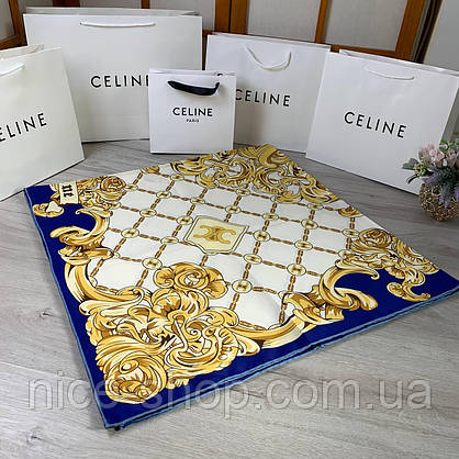 Хустка Celine шовкова з ручною підшивкою, фото 4
