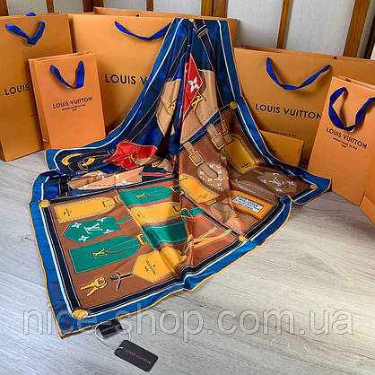 Хустка Louis Vuitton шовкова з ручною підшивкою, фото 3