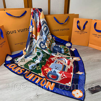 Хустка Louis Vuitton шовкова з ручною підшивкою, фото 6