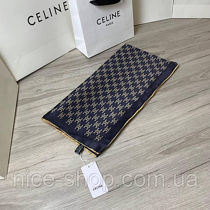 Хустка Celine шовкова з ручною підшивкою, фото 6