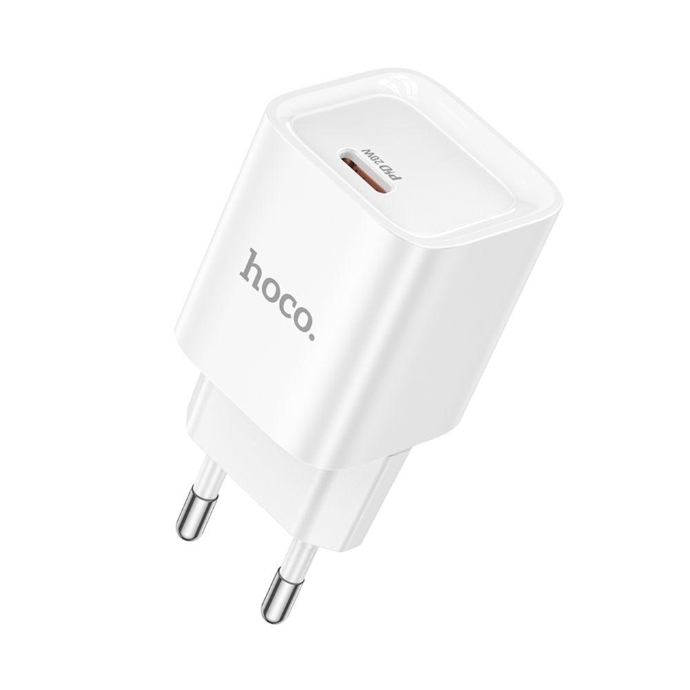 Мережевий Зарядний Пристрій Hoco C146A 1USB-C PD/QC 20W Колір Бiлий
