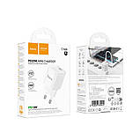 Мережевий Зарядний Пристрій Hoco C146A 1USB-C PD/QC 20W Колір Бiлий, фото 3
