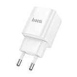 Мережевий Зарядний Пристрій Hoco C146A 1USB-C PD/QC 20W Колір Бiлий, фото 5