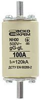 Предохранитель ножевой с плавкой вставкой NH 00 100A gG АСКО A0050010015