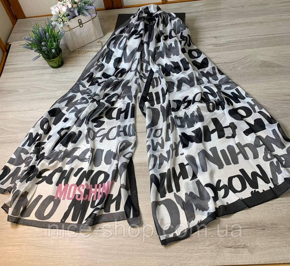 Палантин Moschino шовковий, фото 1