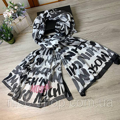 Палантин Moschino шовковий, фото 3