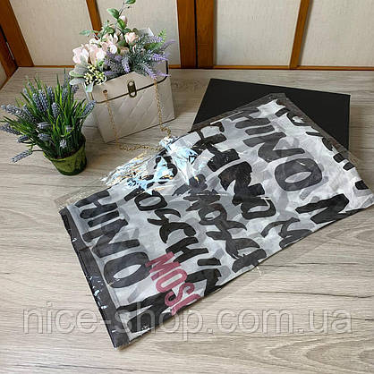 Палантин Moschino шовковий, фото 4