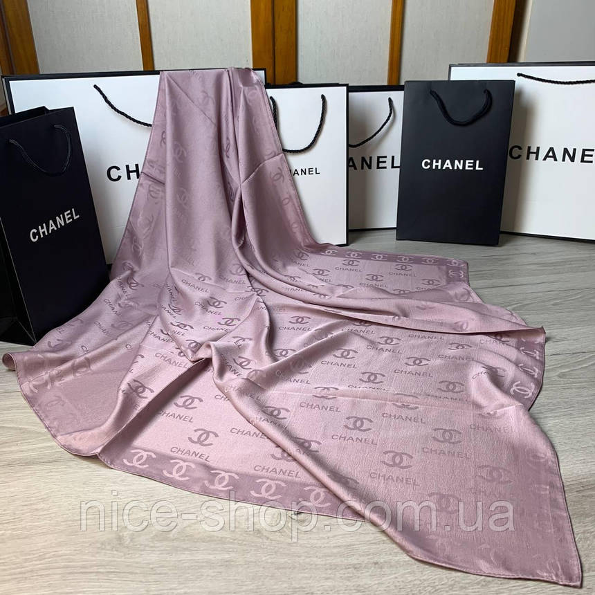 Хустка шовкова C.H.A.N.E.L пильова троянда світла, фото 1