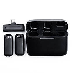 Петлічка для телефону бездротова набір 2 шт блютуз мікрофон петличний з шумом придушення