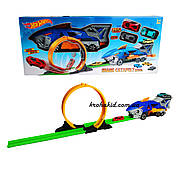 Автотрек запус Акула Hot Wheels Хот Вілс парковка трек запускач 3 машинки
