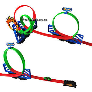 Автотрек Hot Wheels Хот Вілс парковка трек запускач з машинкою з інерцією, фото 3