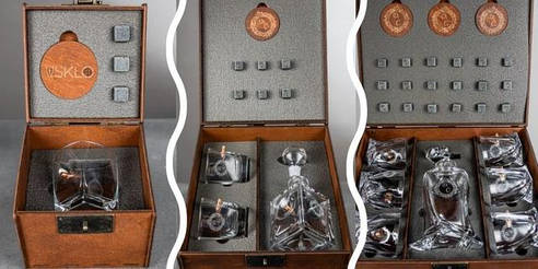 Набори LUX LEO для віскі в коробці.