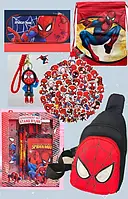 Подарунковий колекційний бокс Людина-павук Spider-man: сумка брелок наклейки пенал набір канцелярії