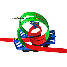 Автотрек Hot Wheels Хот Вілс парковка трек запускач з машинкою з інерцією, фото 4