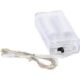 Гірлянда Нитка на 2-х батарейках 20 лампочок 2 метри мультицвіт [tsi250775-TSI]