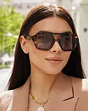Сонцезахисні окуляри леопардові жіночі квадратні Fashion, фото 2