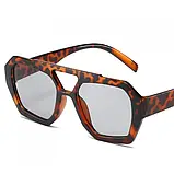 Сонцезахисні окуляри леопардові жіночі квадратні Fashion, фото 3