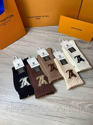 Шкарпетки Louis Vuitton теплі кашемір, фото 4