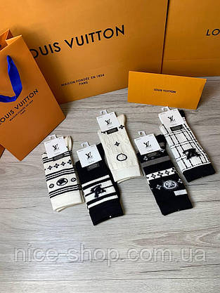 Шкарпетки Louis Vuitton теплі кашемір, фото 5