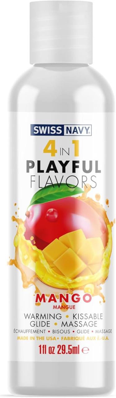 Лубрикант на водной основе Swiss Navy 4 in 1 Playful Flavors Mango 29.5 мл, фото 1
