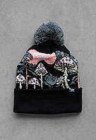 Шапка Чоловіча Стаф З Принтом Чорна Staff Fungus Salex