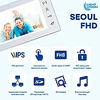 Комплект відеодомофона Light Vision: відеодомофон 7" SEOUL та відеопанель 2Mp White (82-00232-82-00242), фото 5